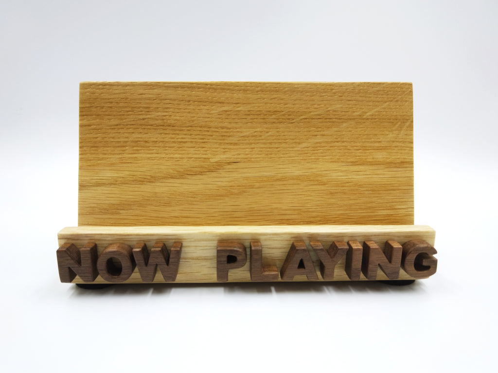 Now Playing Vinyl Record stand - Oak & walnut