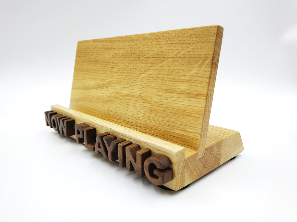 Now Playing Vinyl Record stand - Oak & walnut