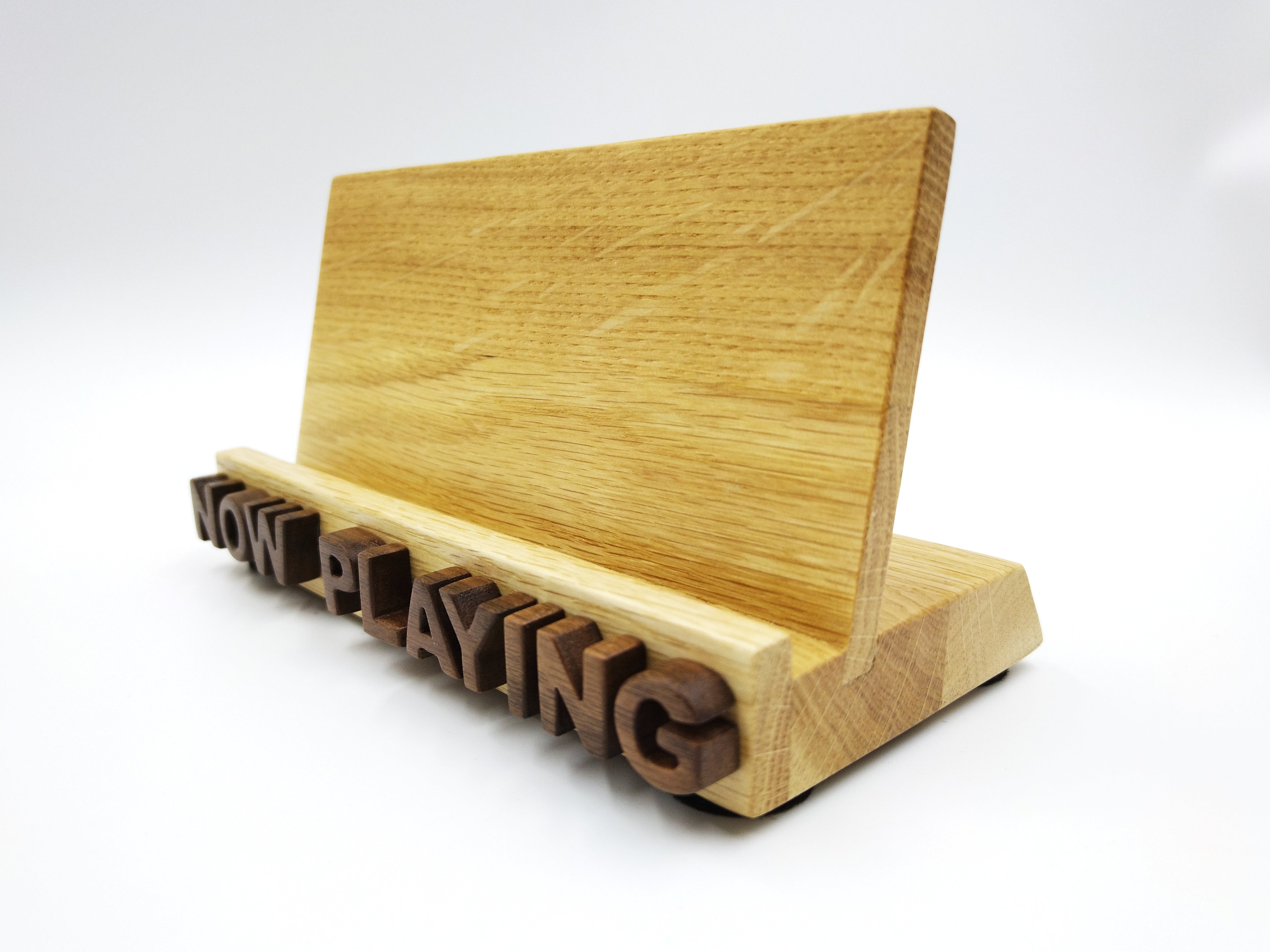 Now Playing Vinyl Record stand - Oak & walnut