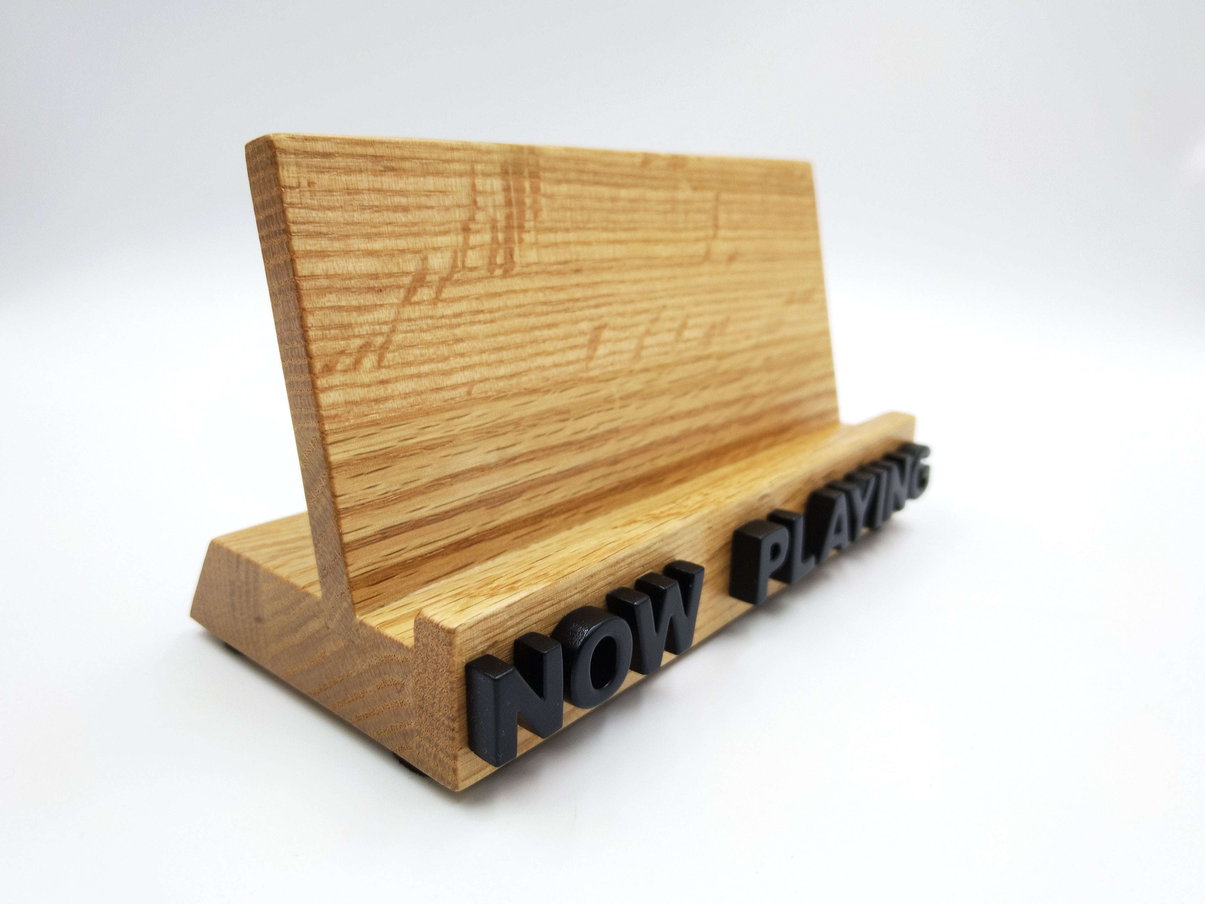 Now Playing Vinyl Record stand - Oak & black