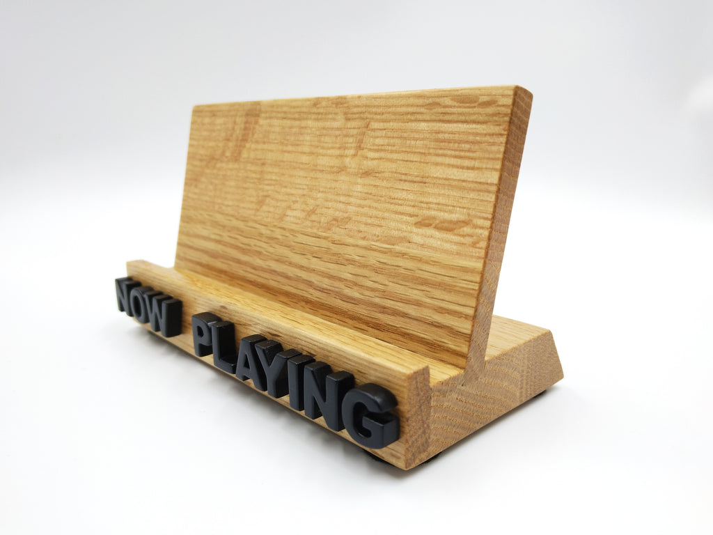 Now Playing Vinyl Record stand - Oak & black