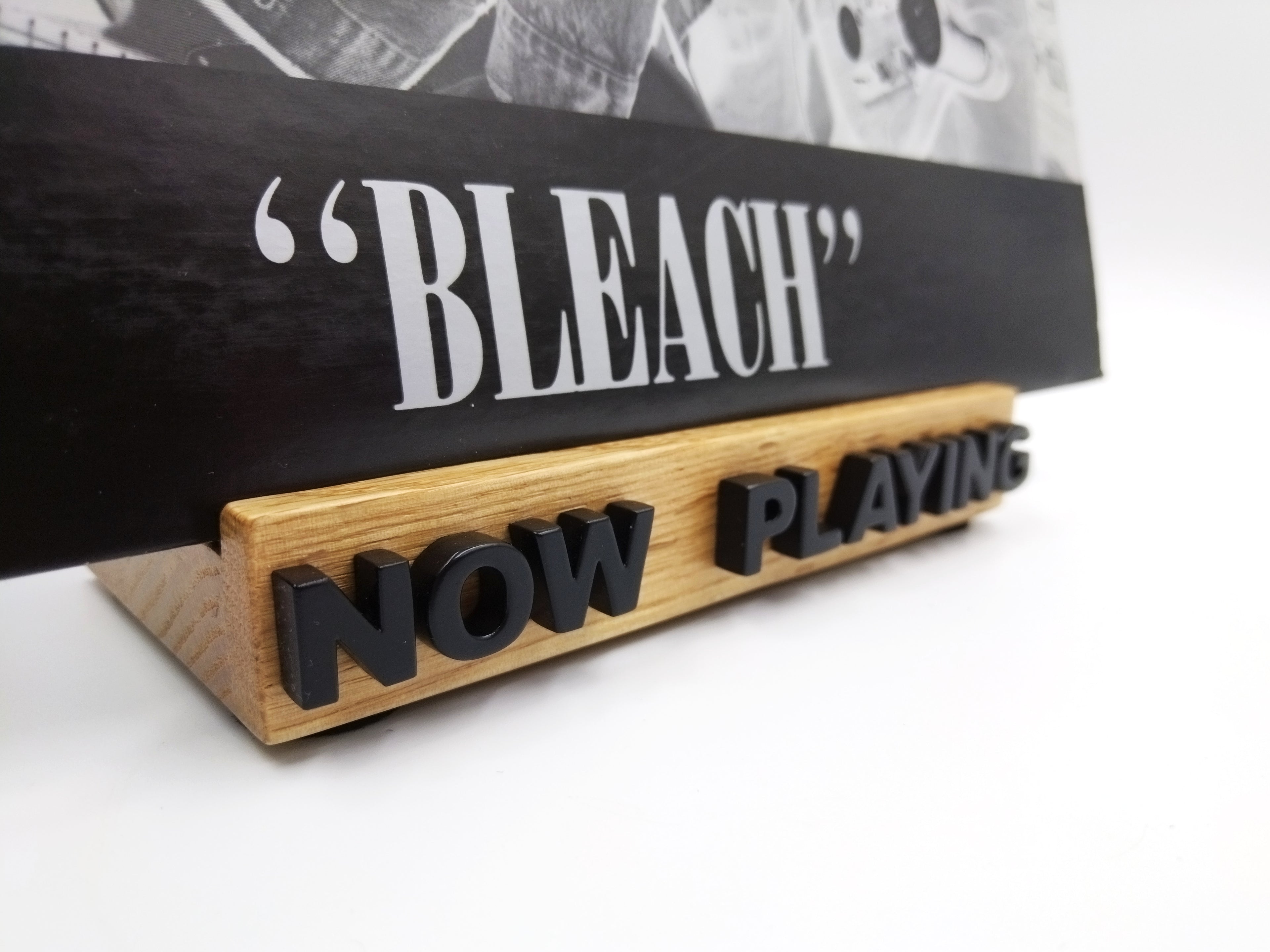 Now Playing Vinyl Record stand - Oak & black