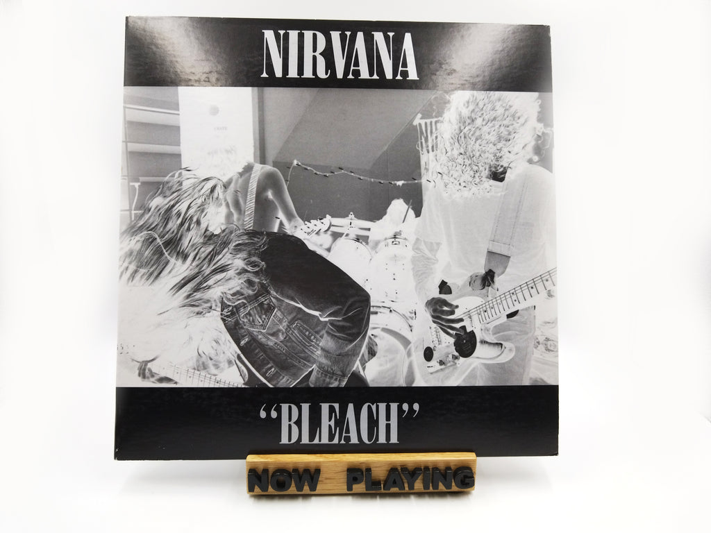 Now Playing Vinyl Record stand - Oak & black