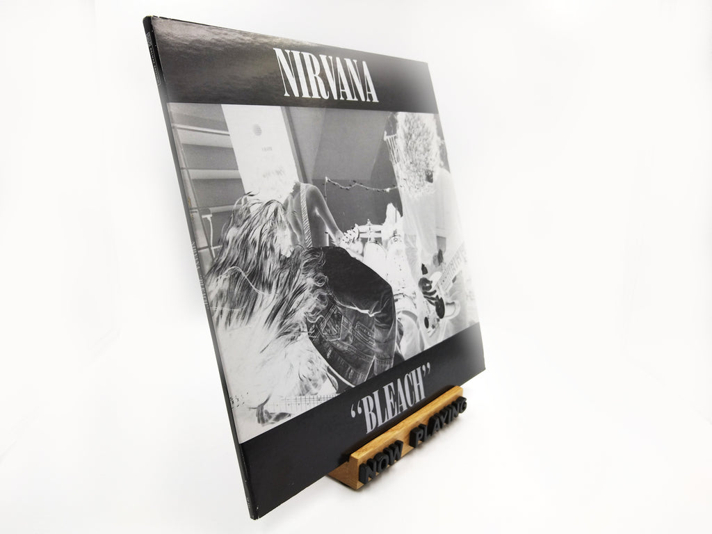 Now Playing Vinyl Record stand - Oak & black