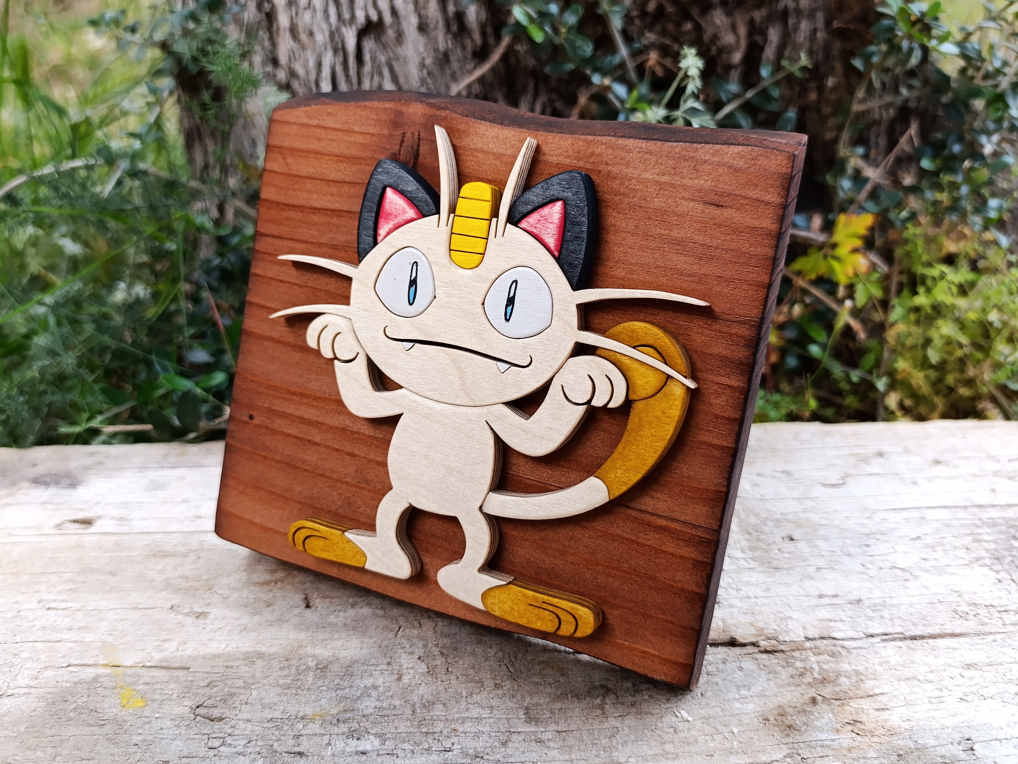 Meowth (Available now) - Pokemon wood art