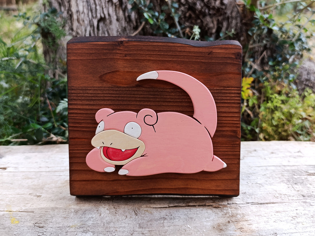 Slowpoke (Available now) - Pokemon wood art