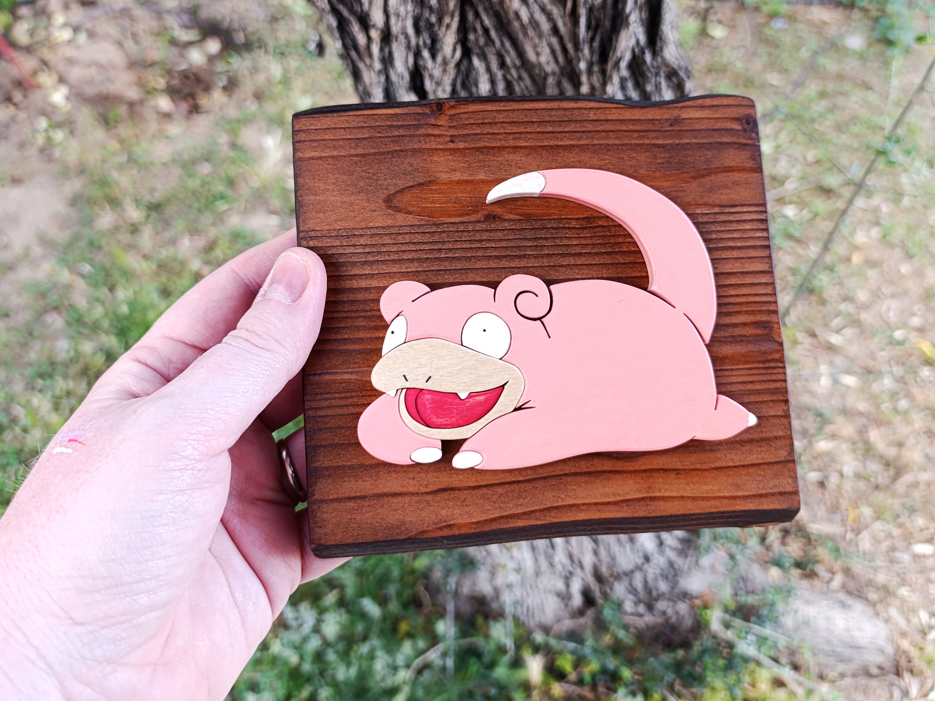 Slowpoke (Available now) - Pokemon wood art