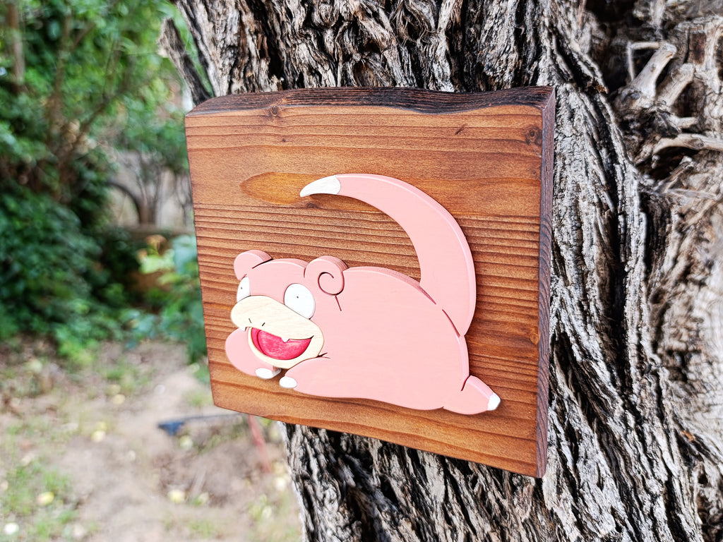 Slowpoke (Available now) - Pokemon wood art