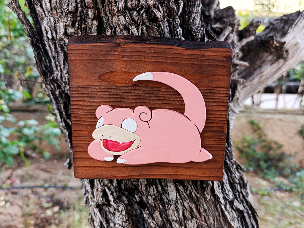 Slowpoke (Available now) - Pokemon wood art