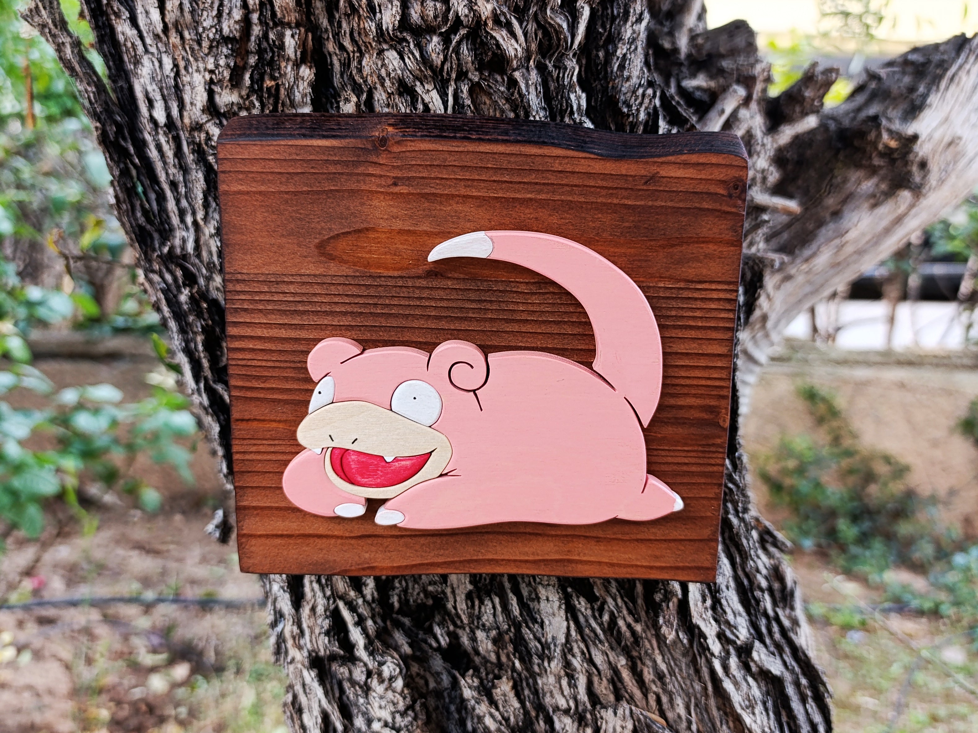 Slowpoke (Available now) - Pokemon wood art