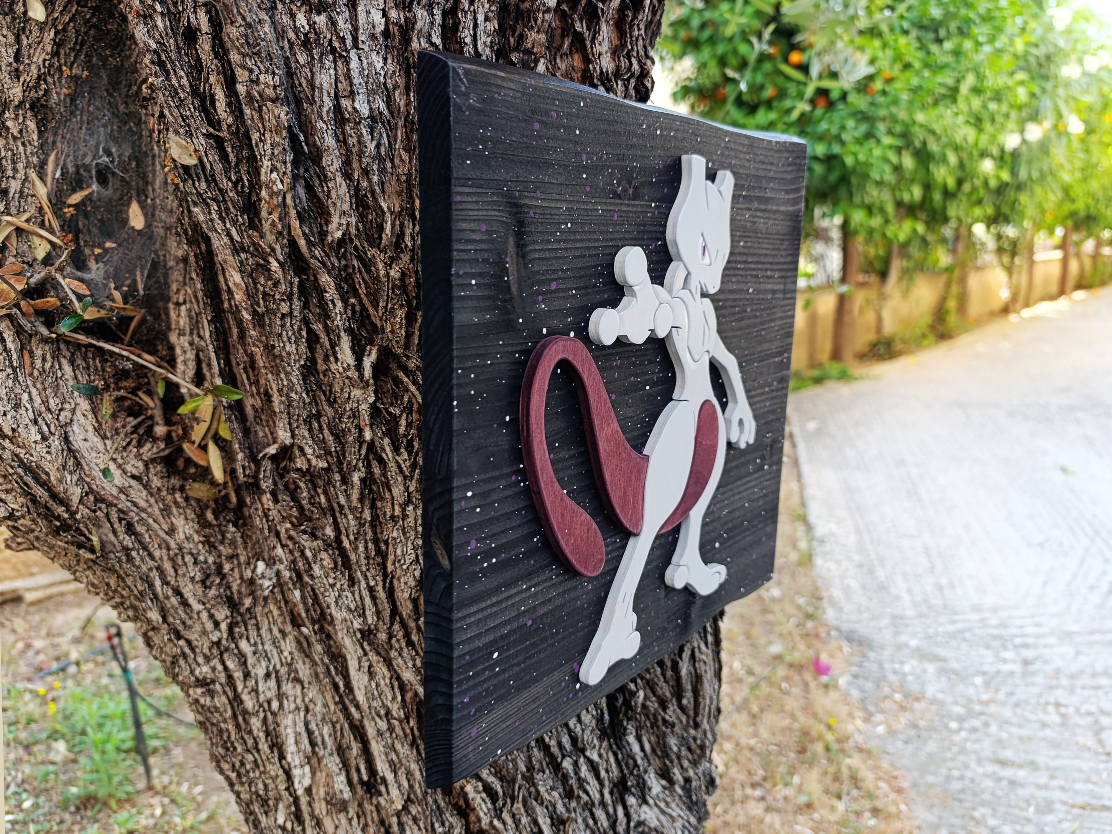 Mewtwo (Available now) - Pokemon wood art