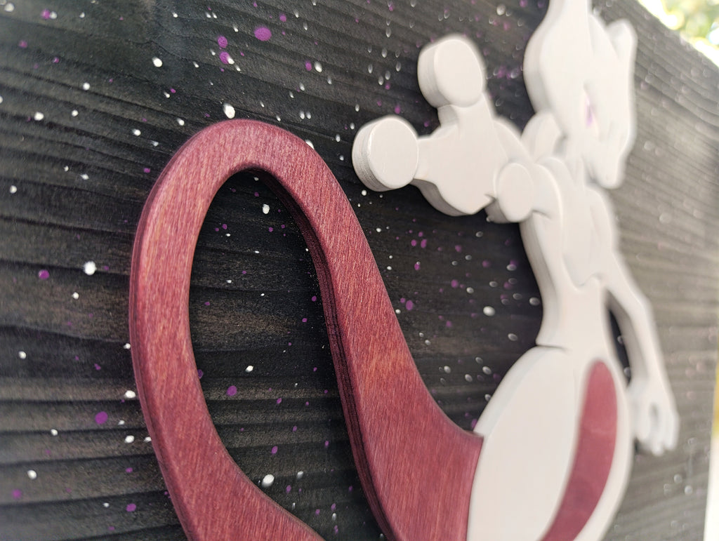 Mewtwo (Available now) - Pokemon wood art