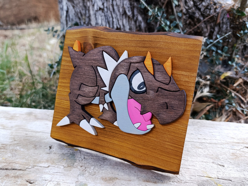 Tyrunt (Made to order) - Pokemon wood art