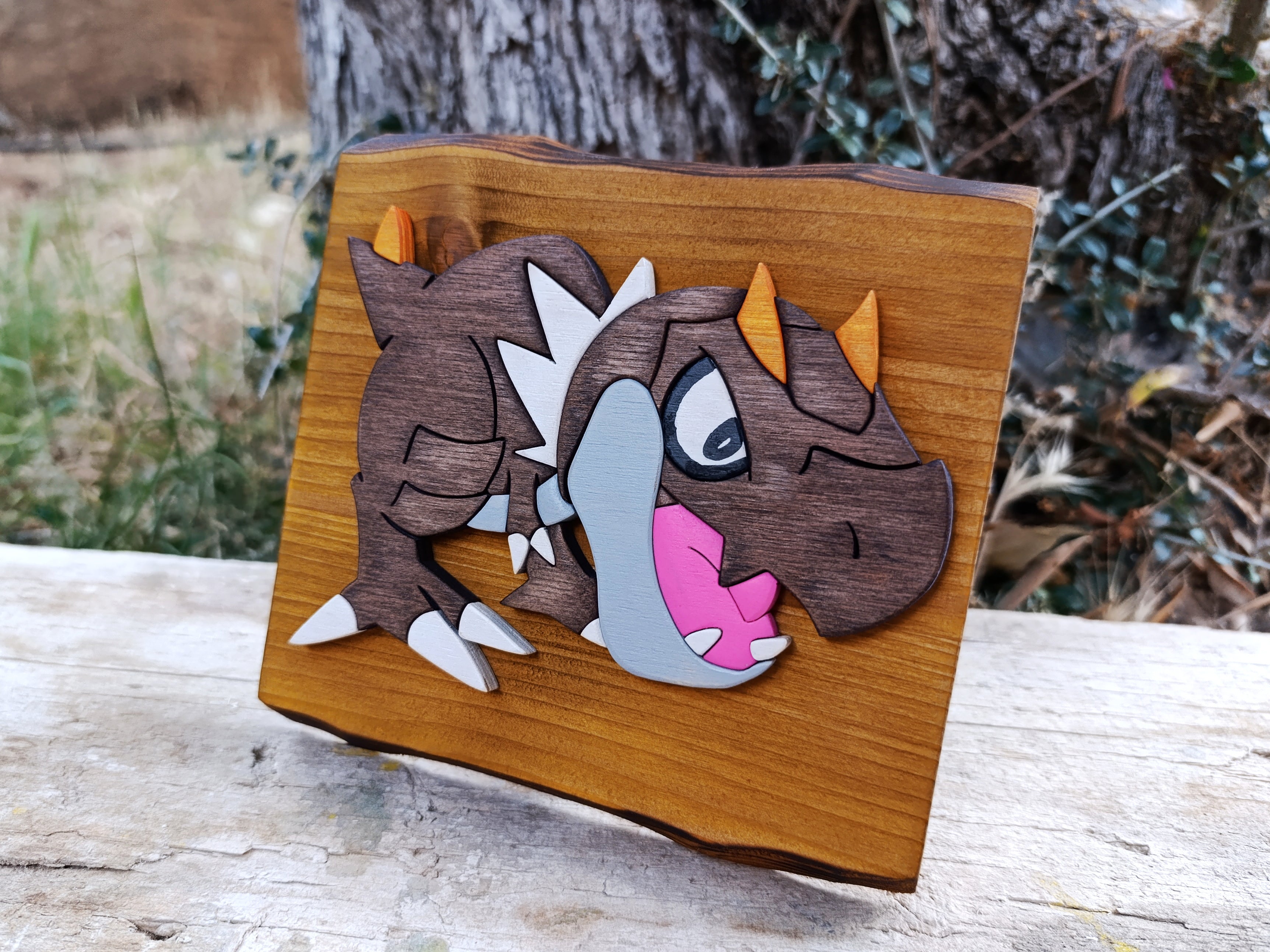 Tyrunt (Made to order) - Pokemon wood art