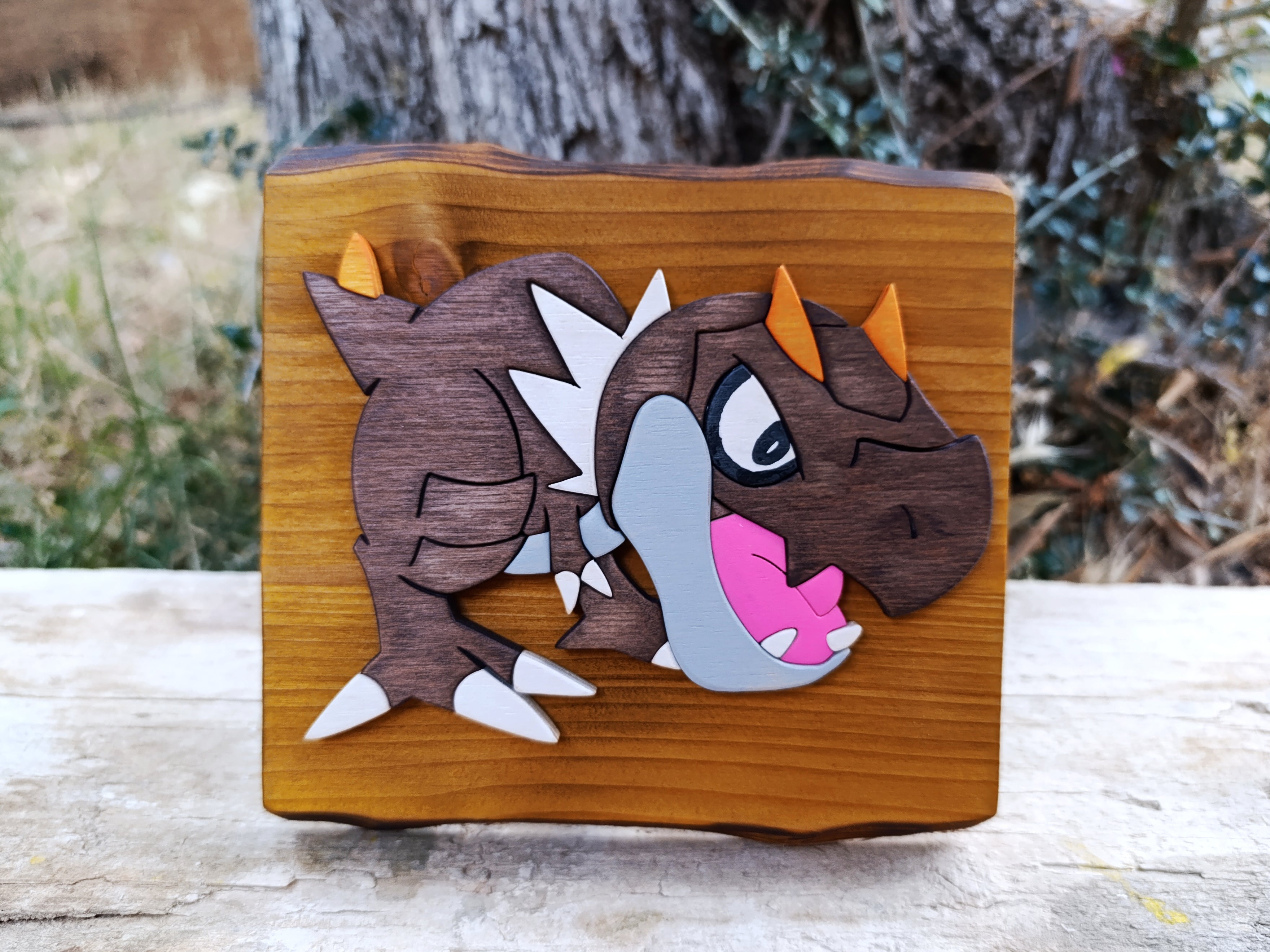 Tyrunt (Made to order) - Pokemon wood art