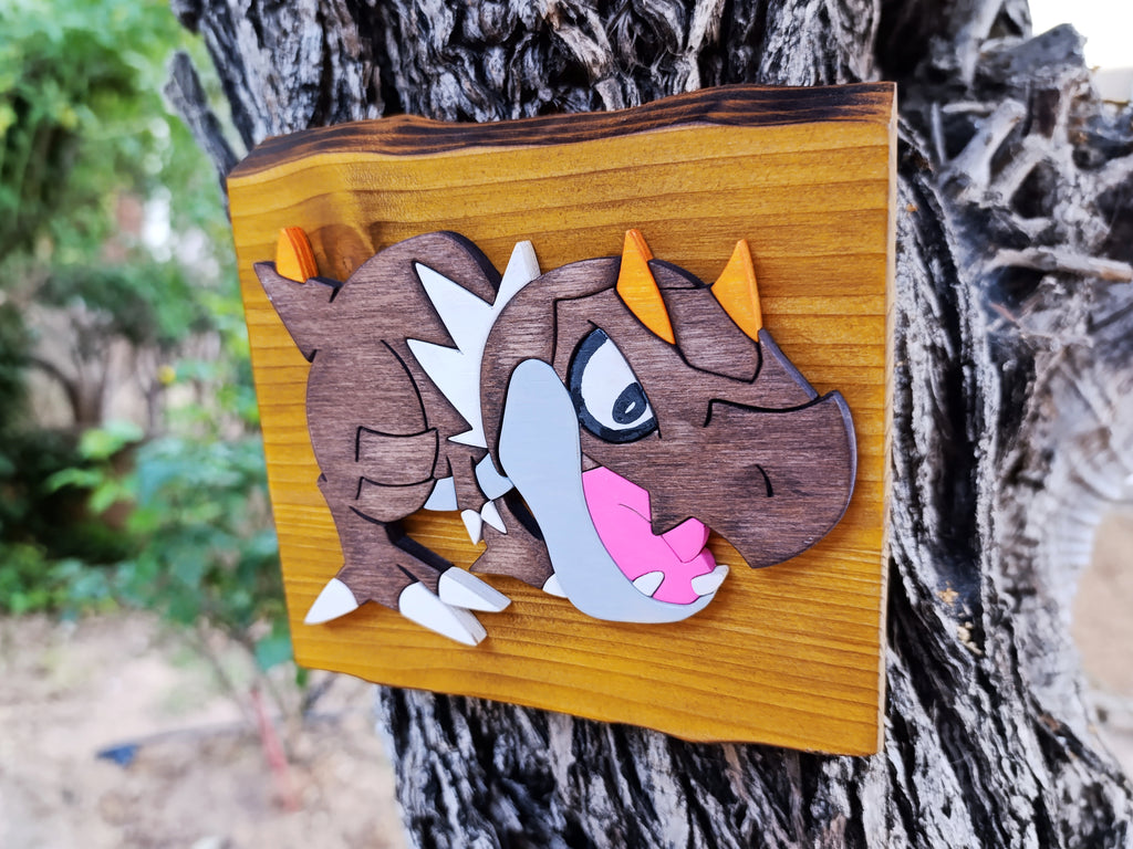 Tyrunt (Made to order) - Pokemon wood art