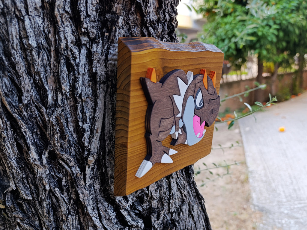 Tyrunt (Made to order) - Pokemon wood art