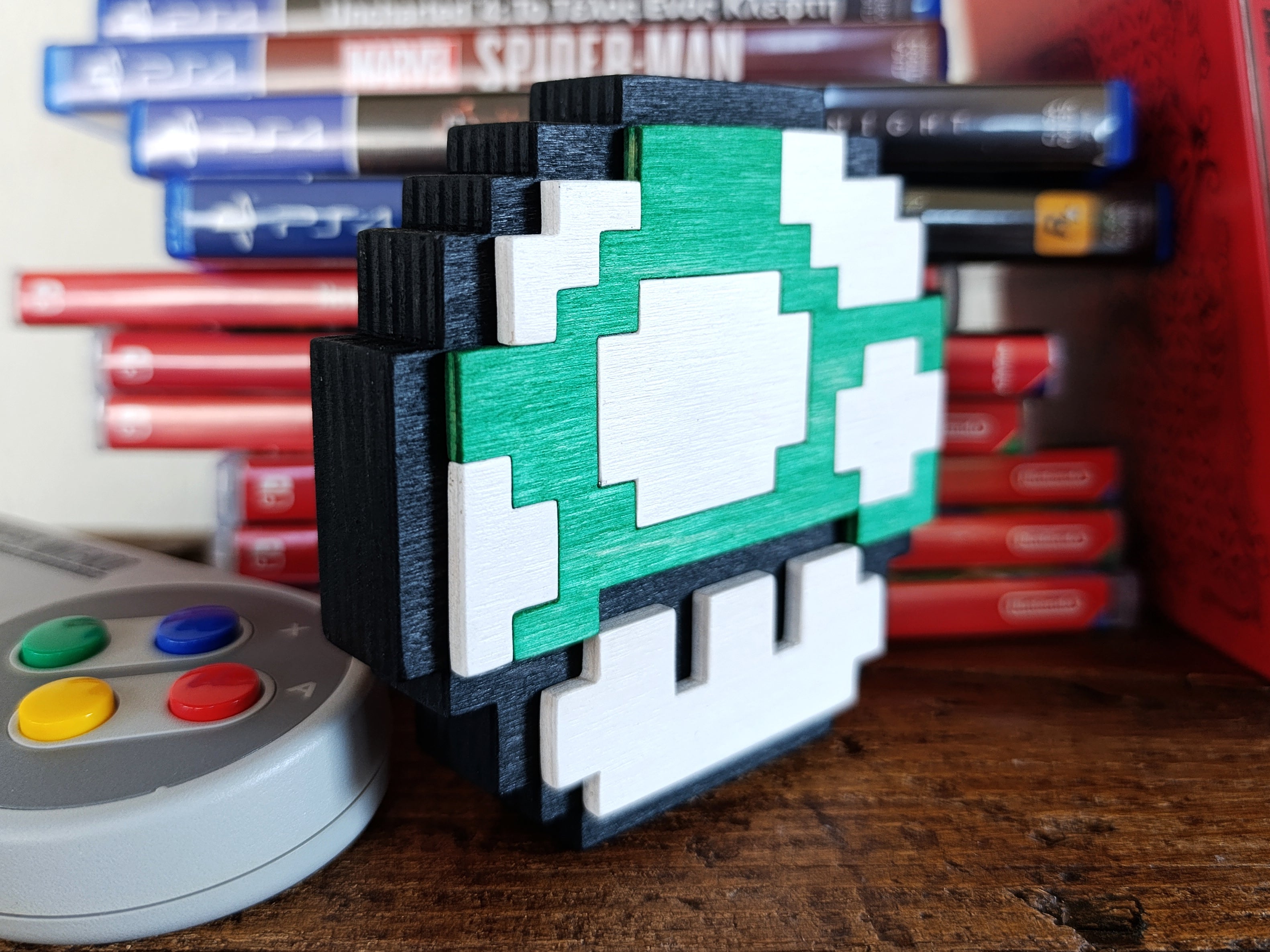 Mario mushroom 8-bit Wood Pop (Available now)