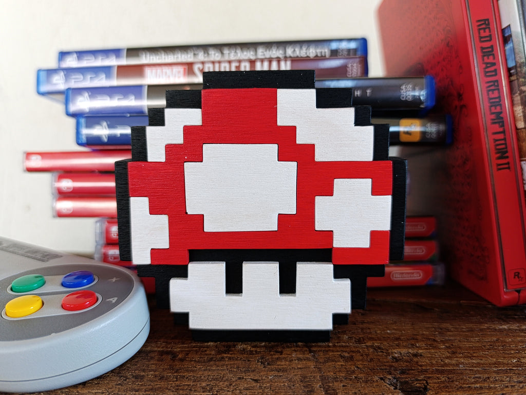 Mario mushroom 8-bit Wood Pop (Available now)