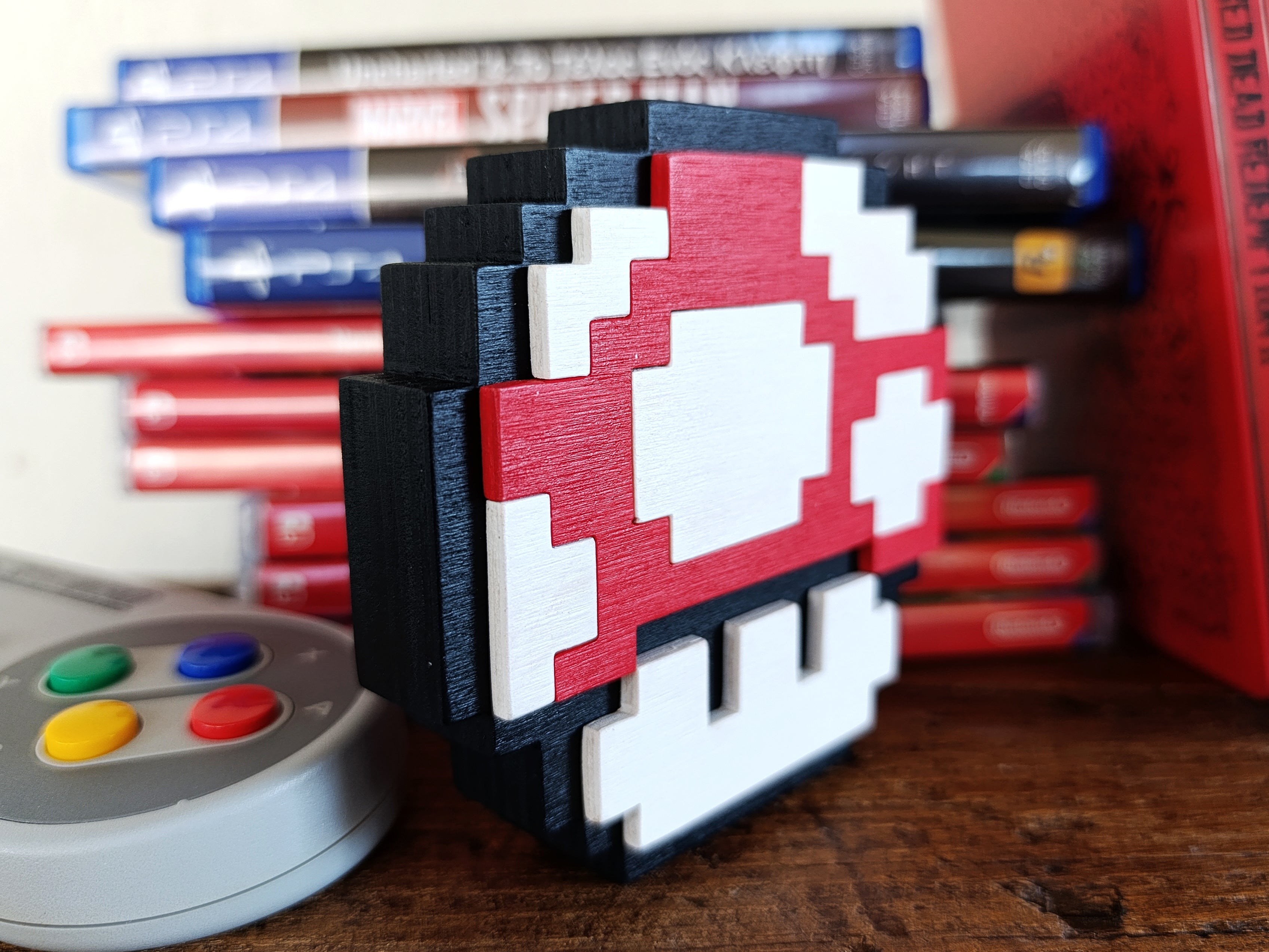 Mario mushroom 8-bit Wood Pop (Available now)