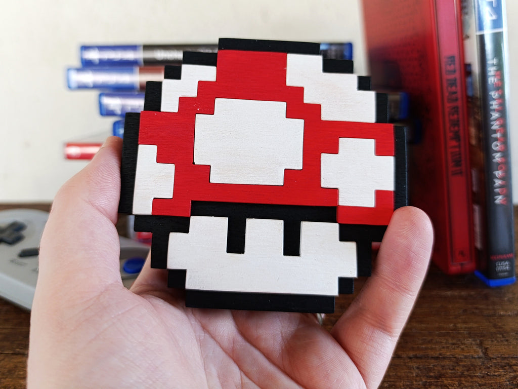 Mario mushroom 8-bit Wood Pop (Available now)