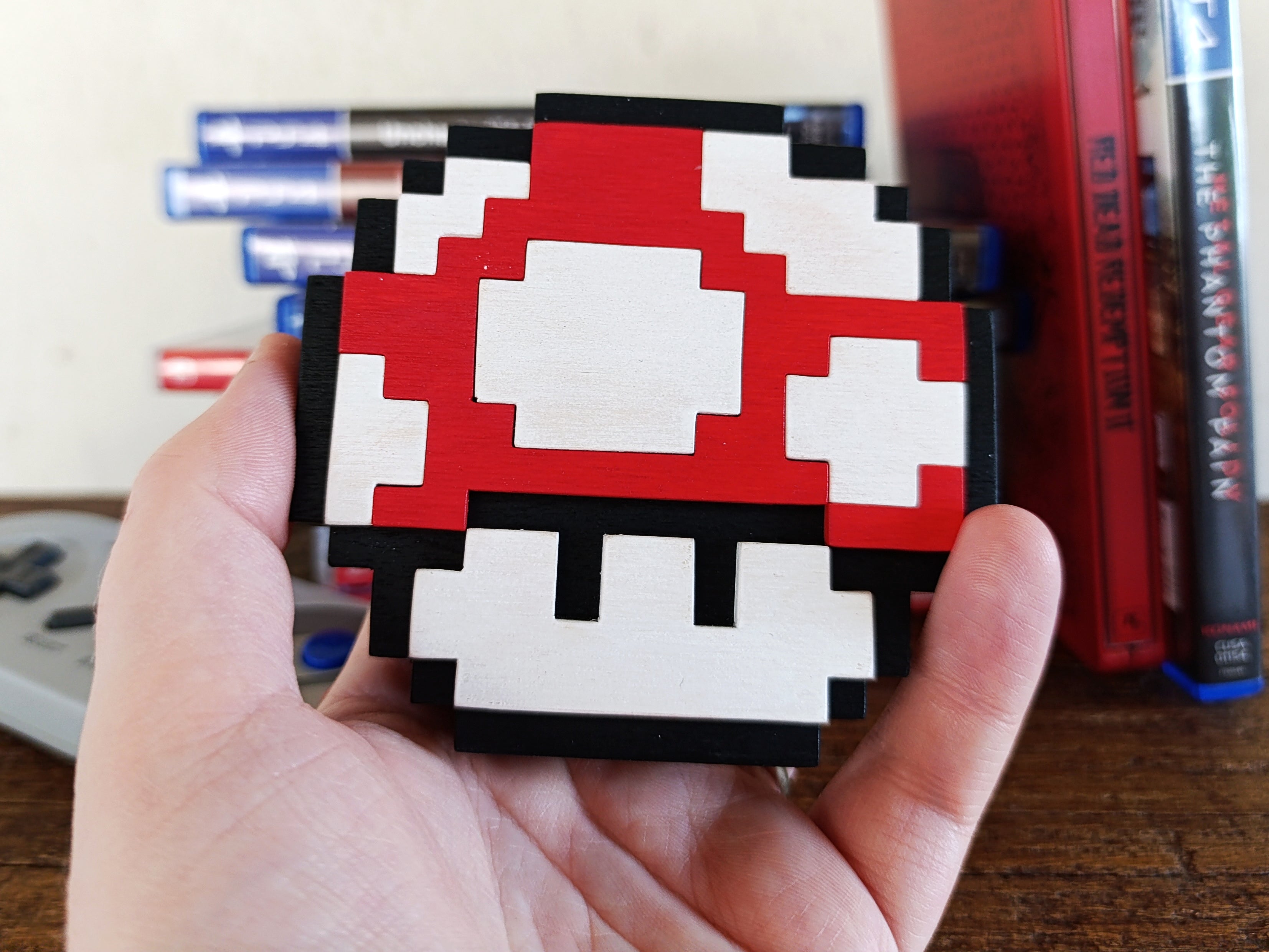 Mario mushroom 8-bit Wood Pop (Available now)